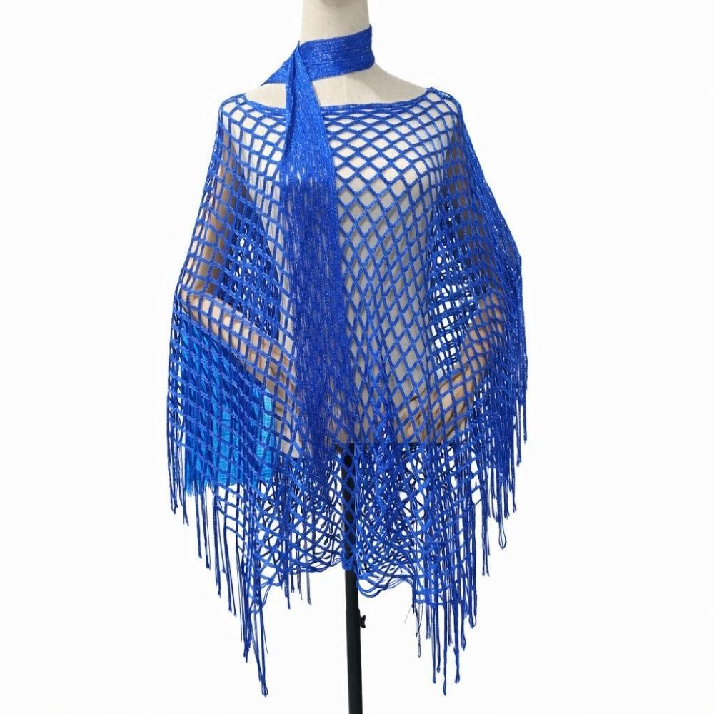 2pcs Tassel Shawl Shawl and Scarf Set Hollowed Out Fringed Cape Summer Sun Shawl  for Swimming