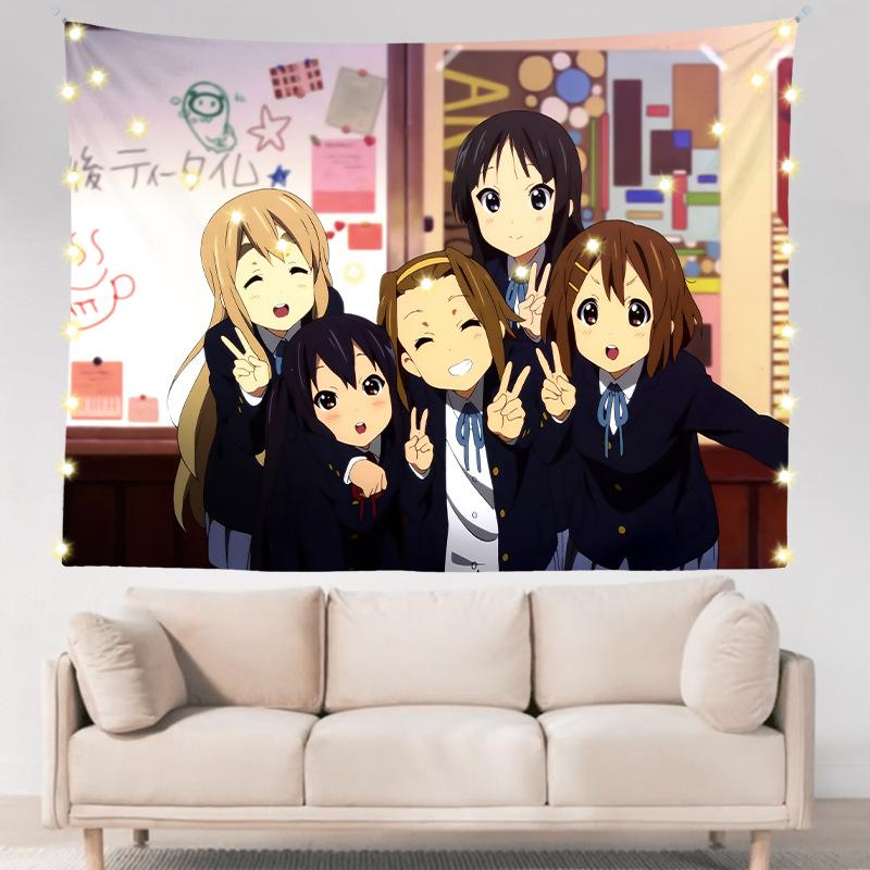 Легкий роман для девочек в общежитии, двухмерное аниме, настенное украшение для спальни, тканевое подвесное одеяло