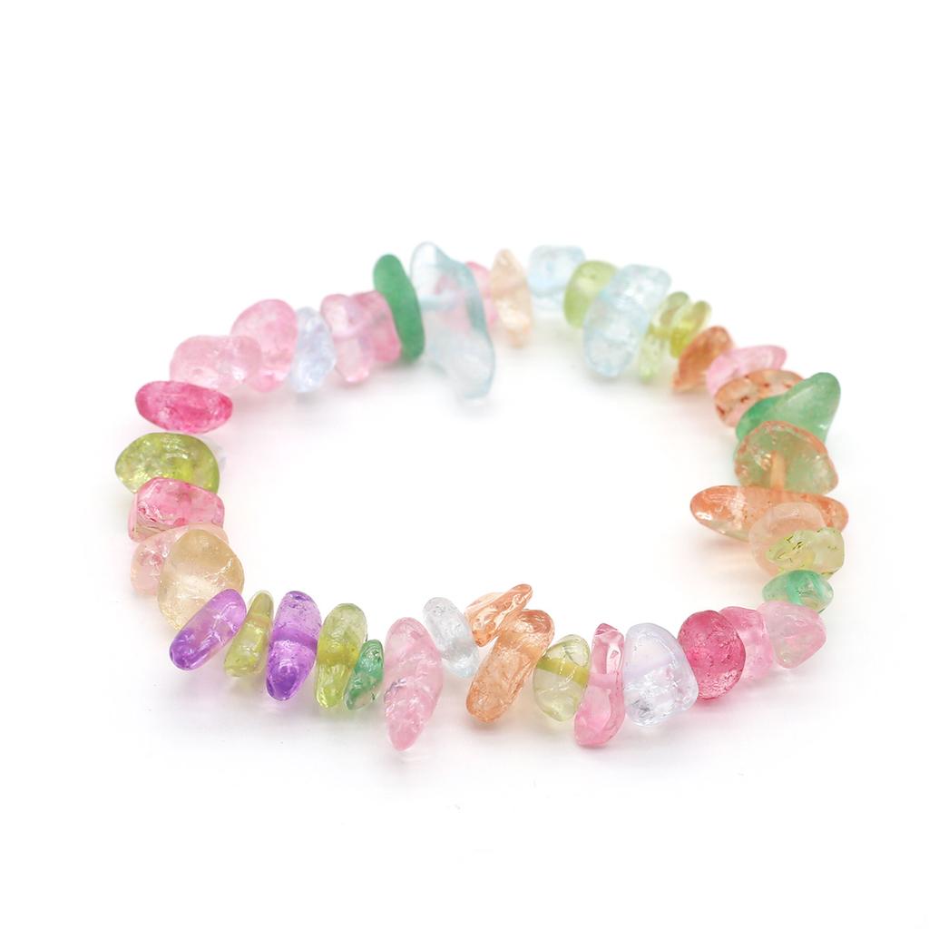 1 шт., браслет из натурального камня, нерегулярный кристалл, аметист, агат, флюорит, синяя бирюза, опал, браслеты для женщин и мужчин, ювелирные изделия 19 см