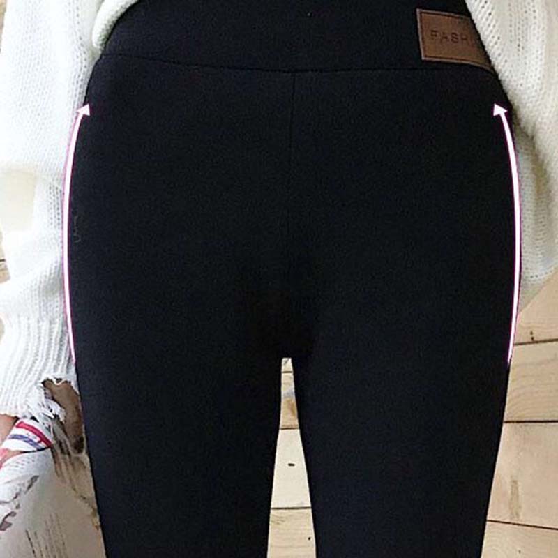 Women Winter Thick Hight Waist Velvet Leggings Casual Wool Fleece Lined Skinny Trousers Warm Stretchy Yoga Pants