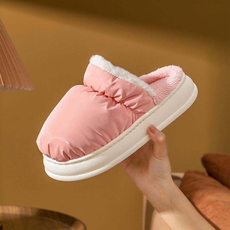 Хлопковые тапочки весна-осень мужские зимние домашние комнатные нескользящие туфли для заточения на толстой подошве домашнее тепло пара женские