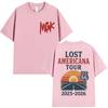 Mgk Lost Американский Тур 2025-2026 График Футболка для Мужчин и Женщин Харадзюку Ретро Футболка Летний Хлопковый Топ Футболка
