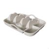 Silicone Taco Holder Platter Fit Dishwasher with Dividers Handles Tray Rack Dish for