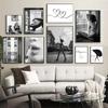 Sexy Women Art Print Heart To Heart Painting Quotes Posters Black And White Canvas Poster Modern Wall Pictures Living Room Decor