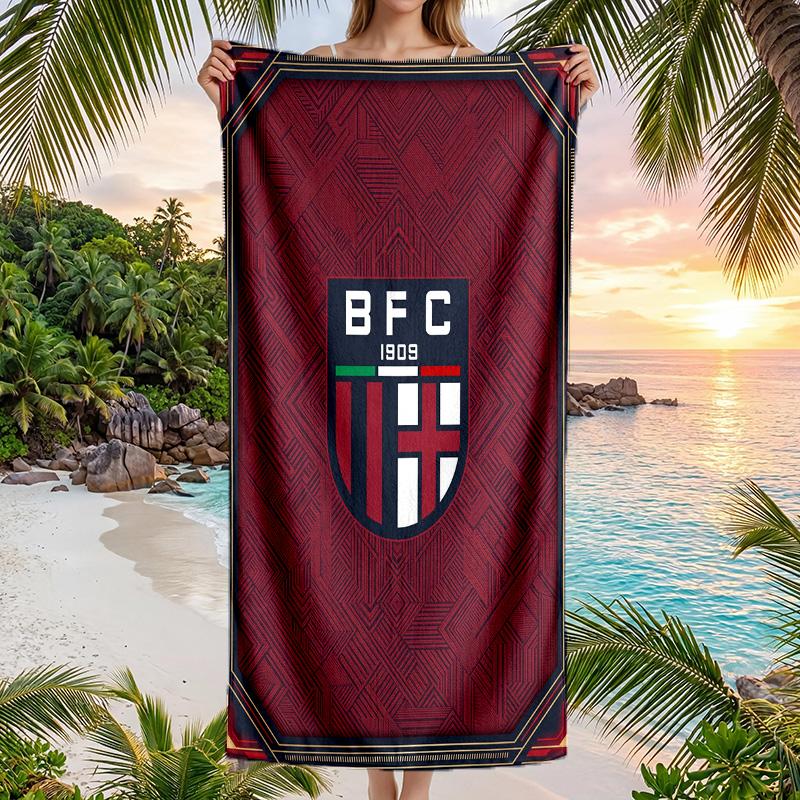Bologna FC принт Быстросохнущее пляжное полотенце Микрофибра Впитывающее Портативное Дорожное Полотенце для плавания