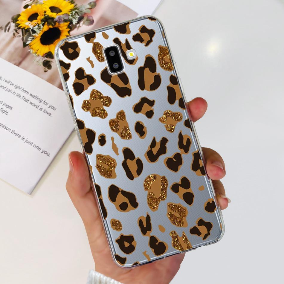 Чехол для Samsung Galaxy J6 Plus Samsung J6 2018 J 6 J6Plus J610F J600F Элегантная Печать Мягкий Силикон ТПУ Прозрачная Задняя Крышка Телефона