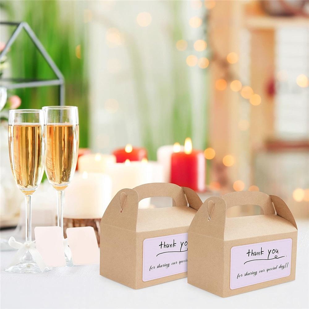 Подарочные коробки из крафт-картона с крышками и ручками (Пакет 20) - 15,74 X 8,89 x 8,89 см — удобные подарочные коробки для детских дней рождения, еды и свадеб!