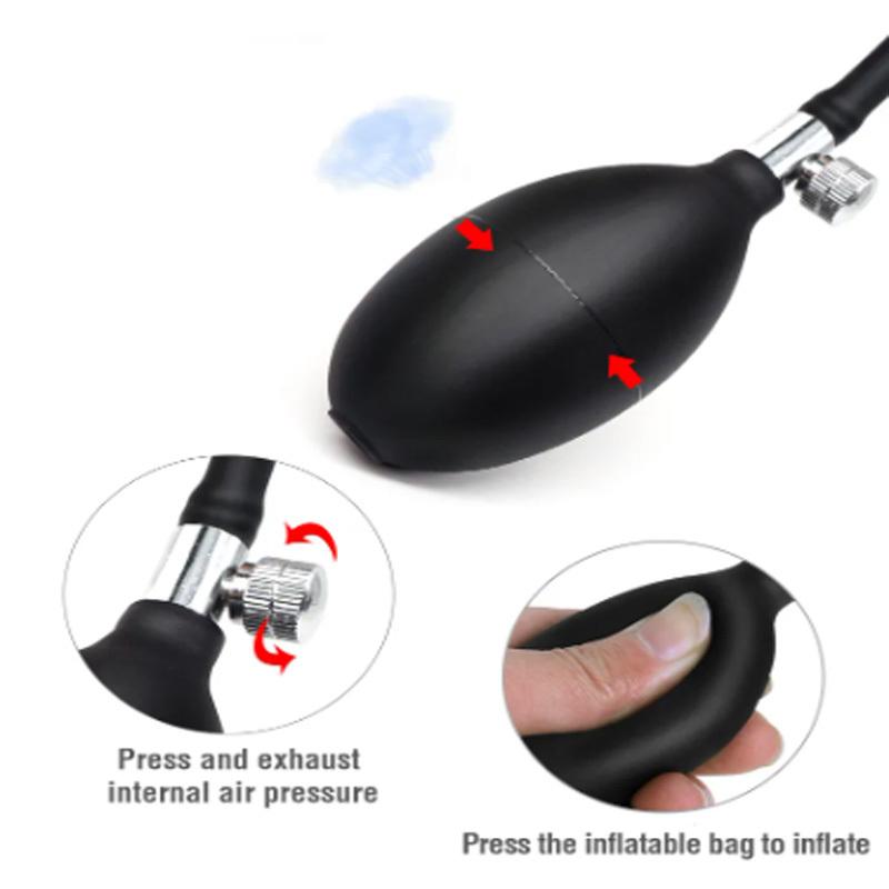 Vibrator Inflatable Silicon Huge Big Anal Plug Dildo Pump Anal Dilator Expandable Prostate Massager Butt Plug Anal Balls Sex Toy