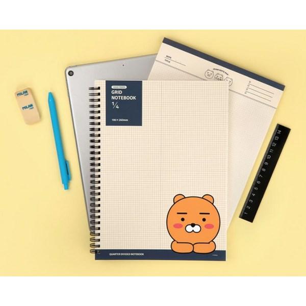 Kakao Friends Набор канцелярских принадлежностей Modern ST Mini Flat Open, 1 комплект, Райан, лучший персонаж Кореи