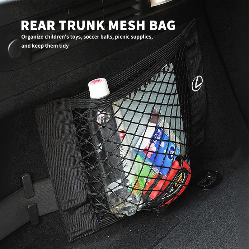 Car Rear Trunk Net Mesh Elastic Nylon Back Cargo Storage Organizer Holder Auto Accessories For Lexus RX350 IS250 IS200 GS300