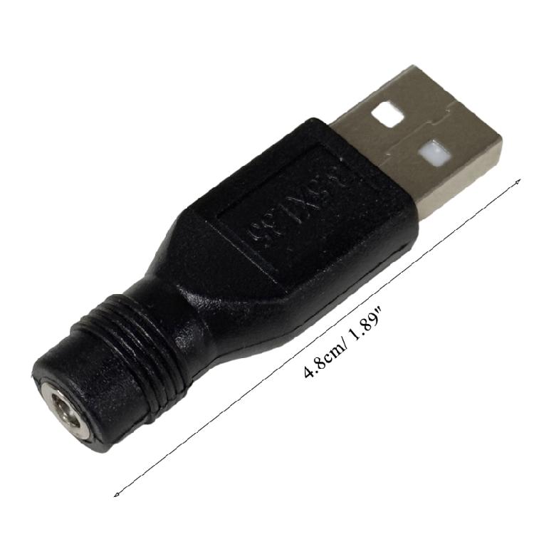 Компактный USB-адаптер-преобразователь для зарядки, с разъемом USB Male на DC Female, 4,8 см, аксессуары