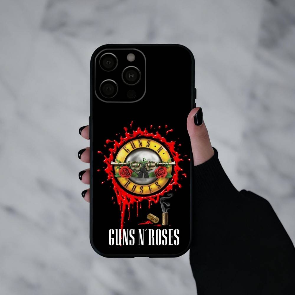 Чехол для телефона Band G-Guns-S N R-Roses Силиконовый Мягкий Для IPhone 17pro 16 15 14 13 12 11 X XR Plus Pro Max Plus