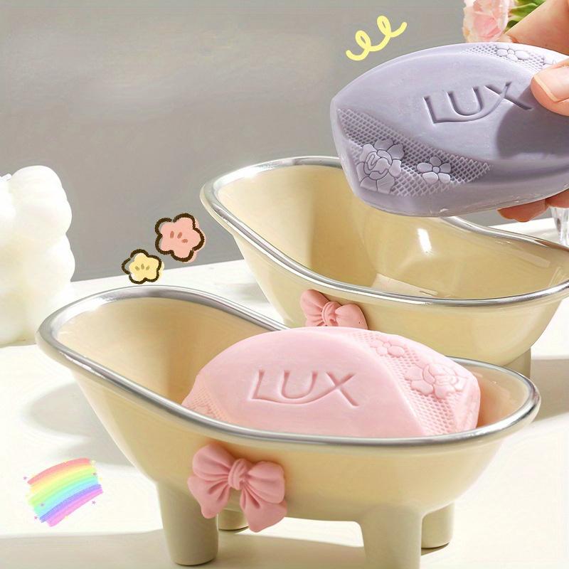 Bow Soap Tray, Cute Creative Bathtub Soap Dish Soap Holder, Bathroom Accessories