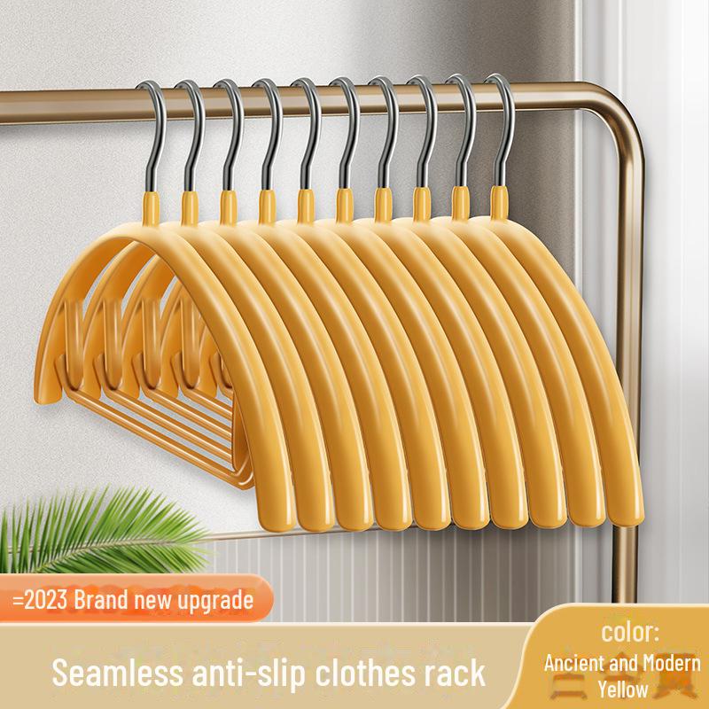 Luxury Non-Slip Plastic Hanger for Adults - Traceless Semicircular Design for Home & Clothing Stores