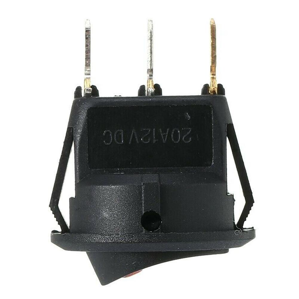Черный Красный DC 12V 20A Переключатель Противотуманные фары Переключатель 12V Красный светодиод