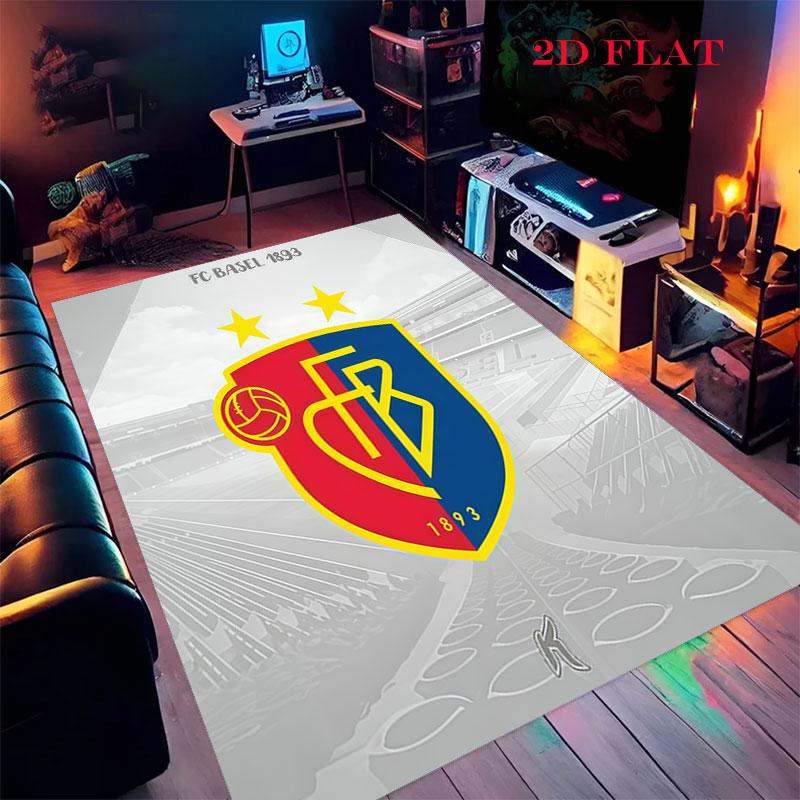 FC Basel 1893 Carpet Rug for Living Room Bedroom Home Sofa Decoration,Kids play Nonslip Floor Mat