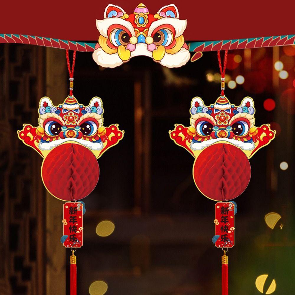Paper New Year Pendant Red Hanging Lantern Creative Red Lantern  New Year