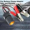 Car Adapter Plug Socket Car Battery Crocodile Clips 12V/24V 30A Car Lighter Socket Extension Cord with Safe Adapter