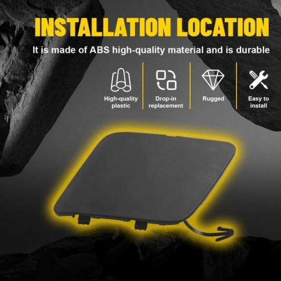 Front Bumper Tow Eye Hook Cover Cap Black Fit 2013- Nissan NV200 622A0-3LM0A