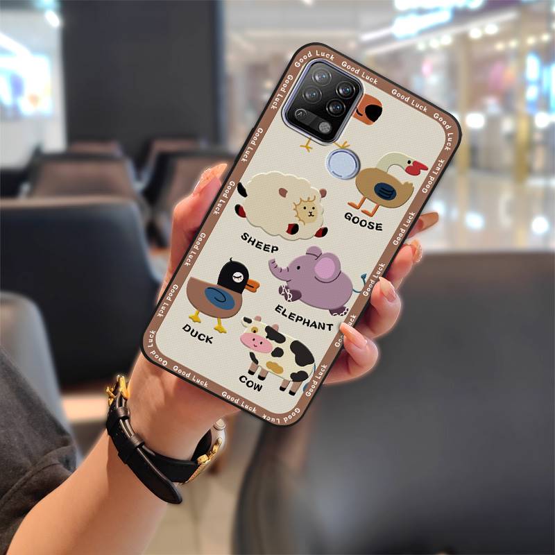 Грязеотталкивающий милый чехол для телефона Tecno Pova/LD7 Cartoon Silicone Full Cover Waterproof Soft Case Anti-Pil Protective