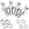 4PCS 10mm Car Ball Stud with Hardware Nuts, M6 Carbon Steel Vehicle Gas Spring Strut Studs, Sturdy Auto Gas Struts Shocks Springs Lift Support End