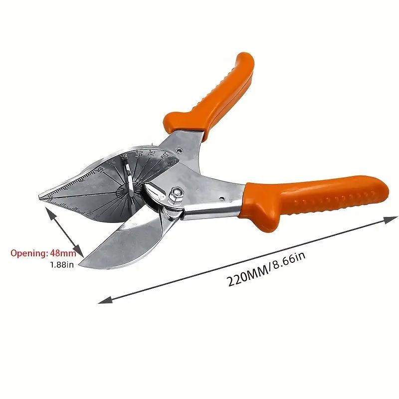 Острые многоугольные косые ножницы, регулируемые от 45 до 135 градусов с предохранительным замком, ручные инструменты, используемые для резки ПВХ-пластика