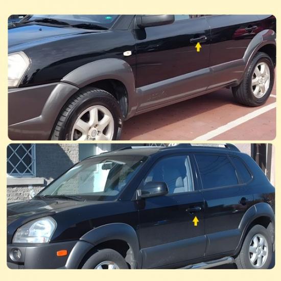 Наружная дверная ручка для Hyundai Tucson 2005-2009 гг., передняя левая водительская, пластик, загрунтованная