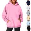 Women's O-neck Long Sleeve Top Solid Color Hoodie Crewneck Sweatshirts Long Sleeve Solid Color Top Sweatshirts