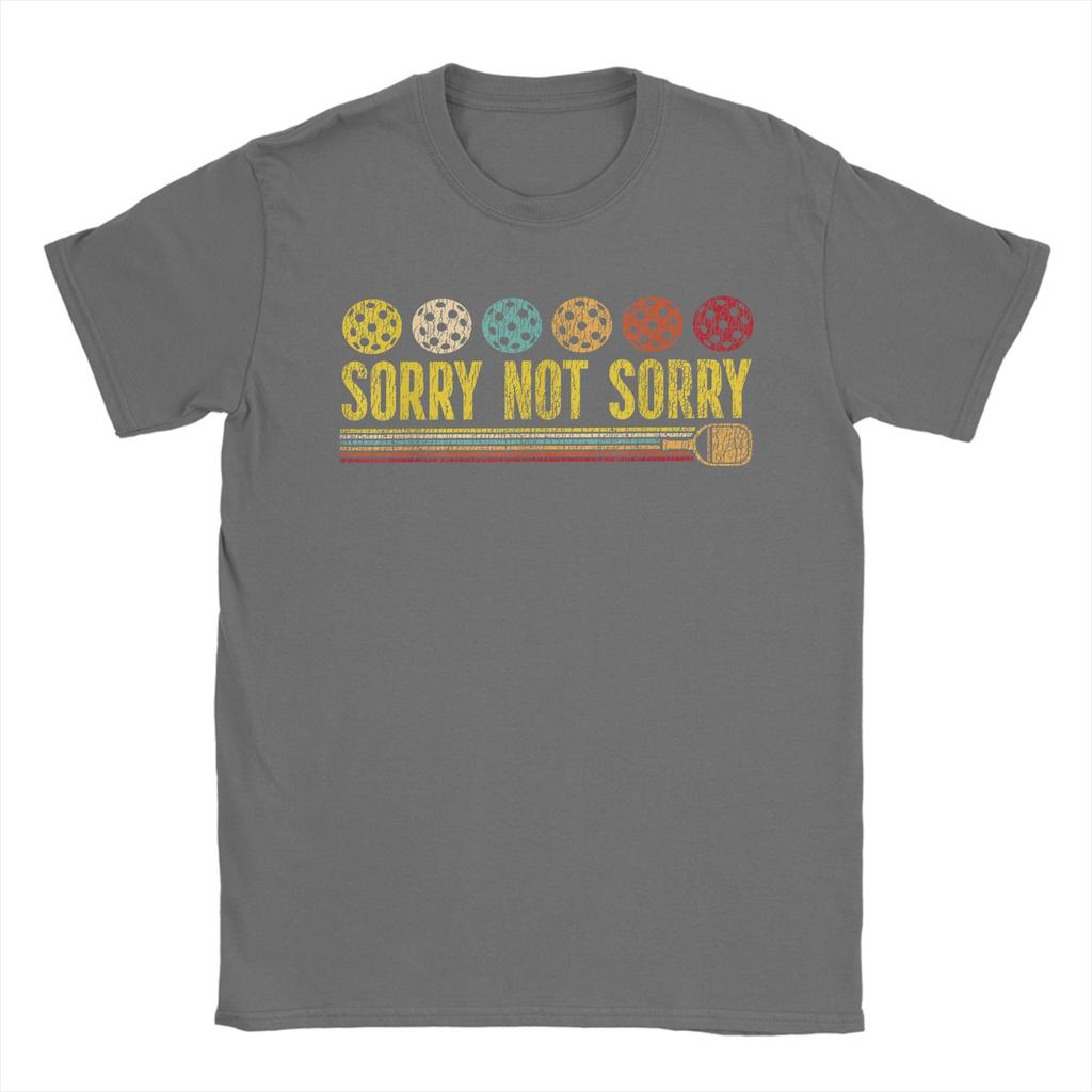 Casual T Shirt Summer Funny Pickleball Paddle Sorry Not Sorry Trending T Shirts Cotton Tee Shirt for Unisex Short Sleeve Clothes