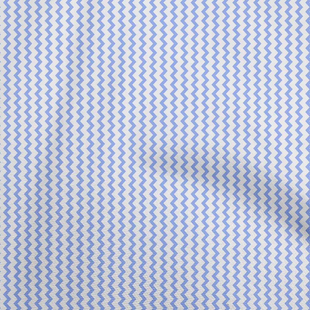 oneOone Cotton Flex Blue Fabric Chevron Sewing Fabric By The Yard Printed Diy Clothing Sewing Supplies 40 Inch