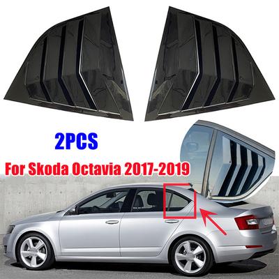 Для Skoda Octavia MK3 2013- Автомобильная накладка-жалюзи на заднее стекло, боковая вентиляционная решетка, декоративная наклейка, ABS, наружные аксессуары