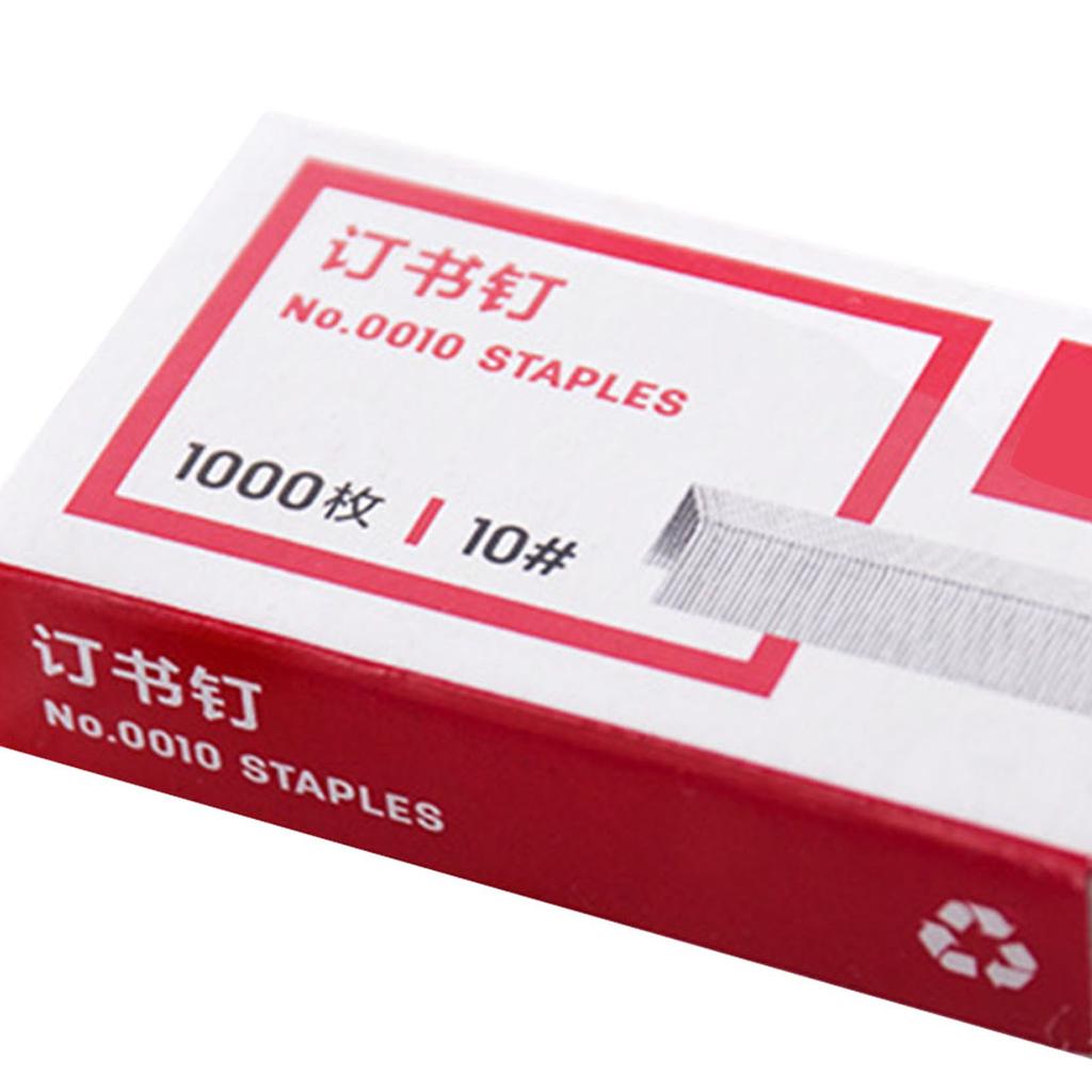 1 Box of Stapler Staple Metal Heavy Duty Paper Staple Flat Strong Staples for Office Desktop School