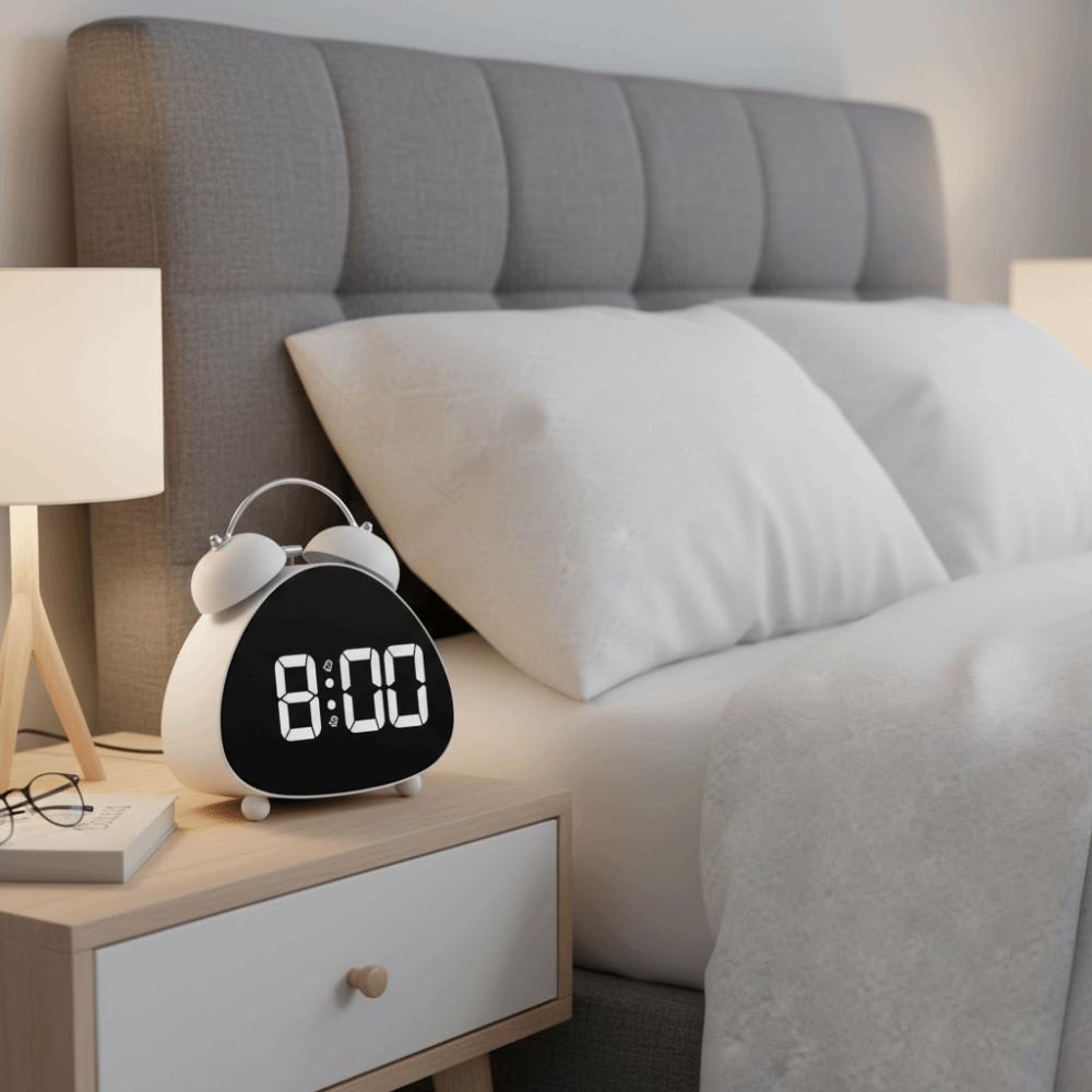 Super Loud Sound Digital Alarm Clock LED Electronic Display Smart Alarm Clock Bedroom