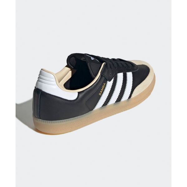 adidas Кроссовки Samba OG Черно-белые с резиновой подошвой Унисекс Основной черный Облачно-белый JS3832