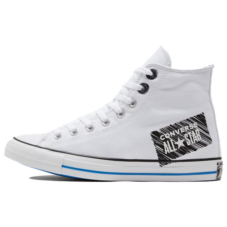 Converse Chuck Taylor All Star Vintage Versatile High-Top Canvas Sneakers Unisex Sneakers White Black 171964C