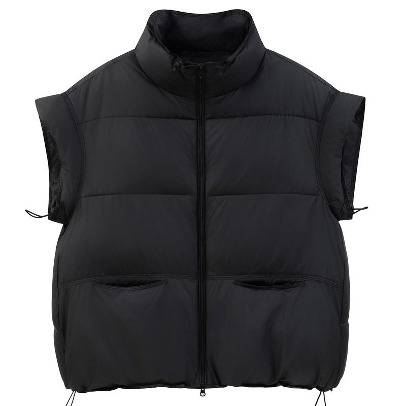 Модный зимний теплый жилет женский без рукавов парка повседневная толстая женская куртка