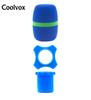Coolvox 1Set Microphone Foam Windscreen and Wireless Microphone KTV Silicon Anti-Roll Device Ring Universal Square Non-Slip Circle for BBS MIC