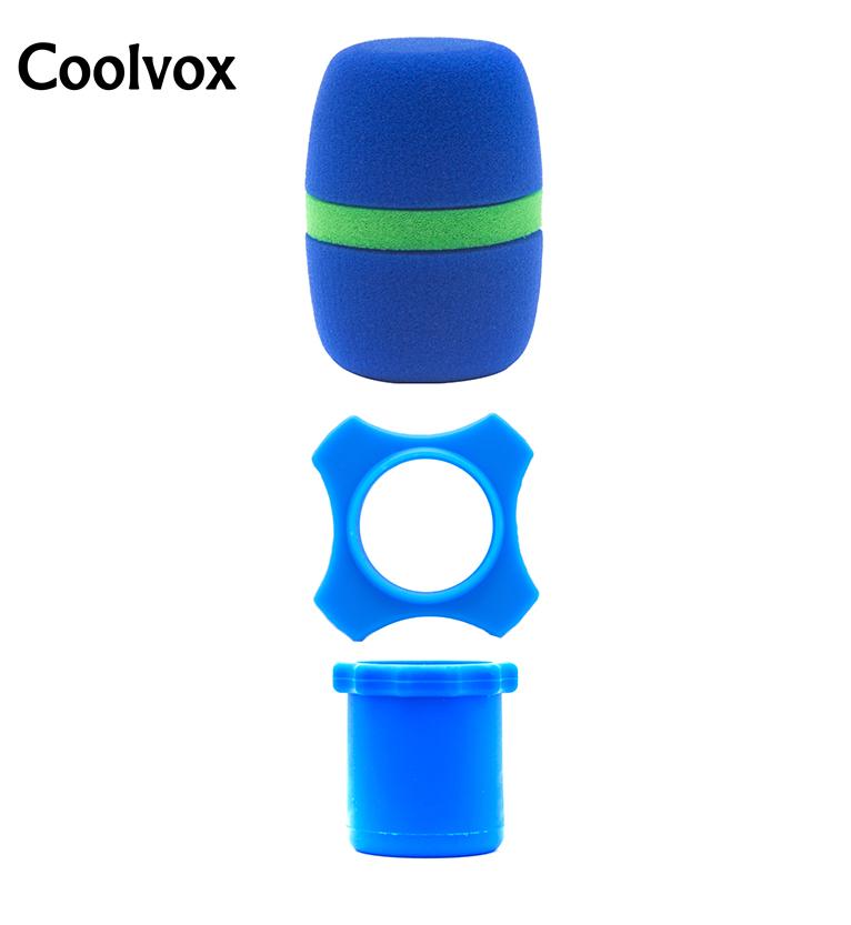 Coolvox 1Set Microphone Foam Windscreen and Wireless Microphone KTV Silicon Anti-Roll Device Ring Universal Square Non-Slip Circle for BBS MIC