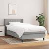 3129825 vidaXL Divan Bed with Mattress Light Grey 80x200 Cm Fabric