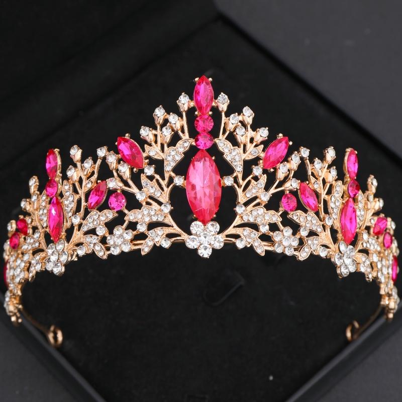 Baroque Vintage Princess Queen Bridal Crown Headwear Crystal Tiara For Women Wedding Crown Hair Dress Accessories Jewelry Crown