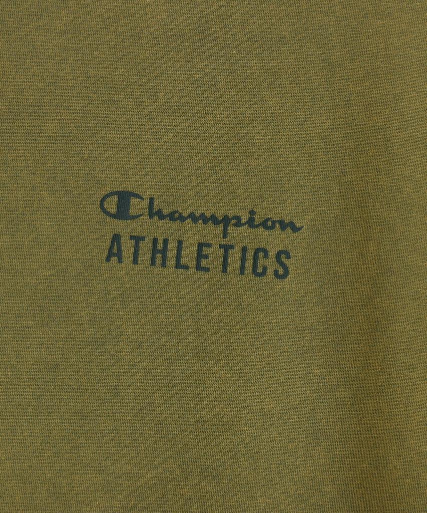 CHAMPION Washed Regular Fit Athletic Long Sleeve T-Shirt Olive