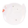 [A1815] - White 'Swan' Ceramic Soap Dish - 10 Cm