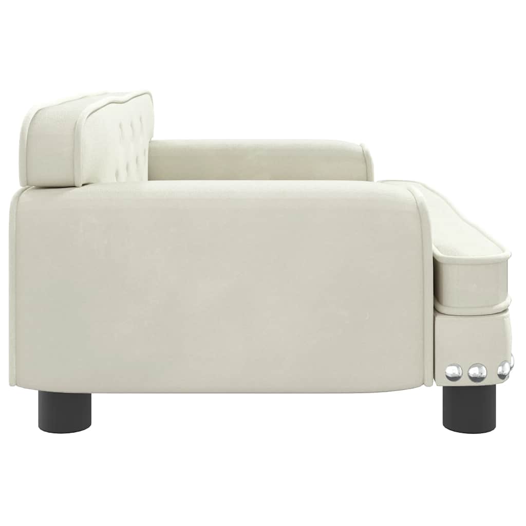 Kids Sofa Cream 70x45x30 cm Velvet