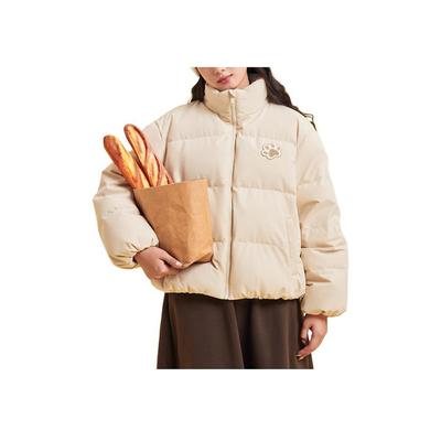 Женская куртка-пуховик Lifestyle Series с однотонной застежкой-молнией и воротником-стойкой, светло-дымчато-серая 962348909-1