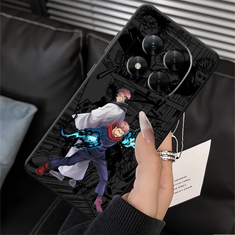 Чехол-бампер для телефона Xiaomi Redmi Note 11 13 12 Pro Plus 12S 10S 9s 10 9 8 Pro 11S с изображением из аниме J-ujutsu Cool Kaisen