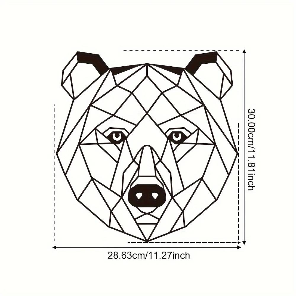 Creative Line Bear Iron Crafts Стильный декор для интерьера и улицы, идеально подходит для гостиной, прихожей и украшения стен на улице