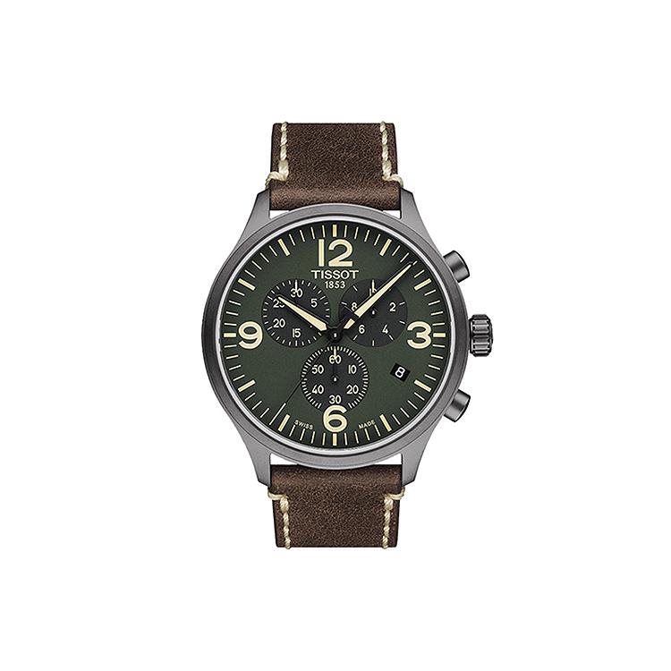Tissot Коллекция Soko Кварцевый механизм Водонепроницаемость 100 м Мужские часы Зеленый циферблат Корпус из нержавеющей стали T116.617.36.097.00
