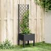 VidaXL Planter with Trellis, Raised Garden Bed, Flower Pot, Plant Container, Planting Box Patio Terrace 367918