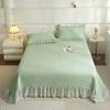 Spring and Summer Bedspread, Solid Color Lace Bed Cover, Three-piece Pillowcase, Bedspread, Large Bed Sheet, Bed Skirt Cover