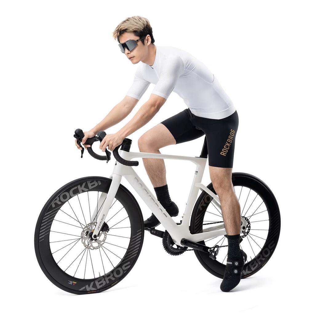 Short-sleeved cycling jersey, size S, white